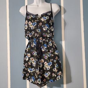 Xhilaration Black Floral Romper